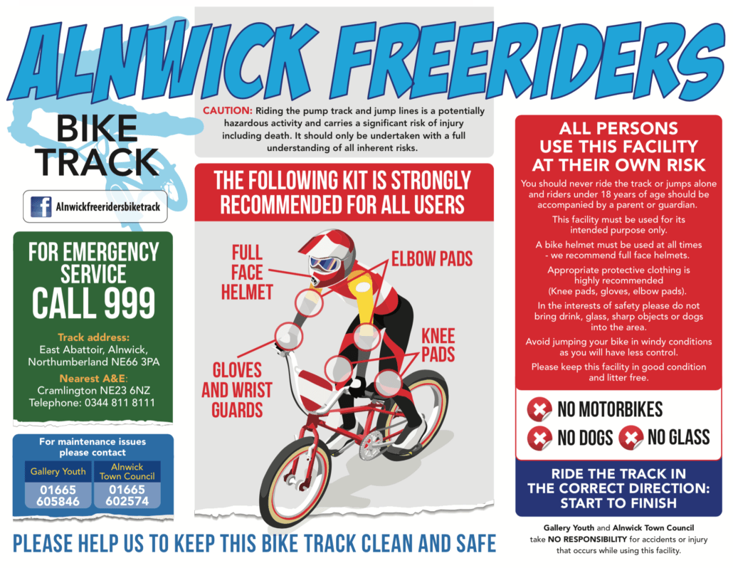 Alnwick freeriders bike track Alnwick freeriders bike track